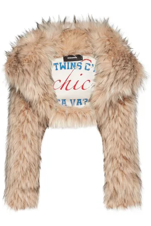 Dsquared2 Cropped faux-fur jacket