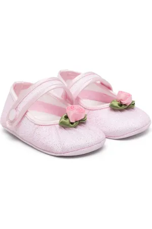 MONNALISA Rose-appliqu?? pre-walkers
