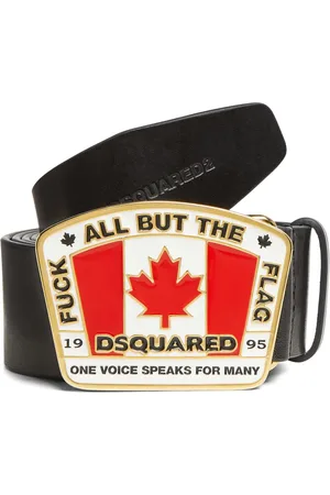 Dsquared2 Logo-buckle leather belt