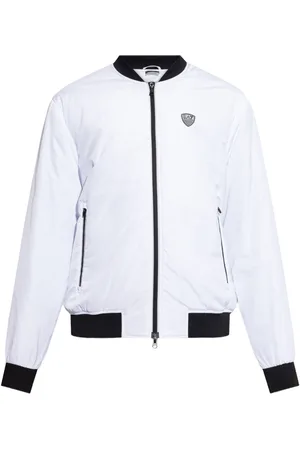 EA7 Logo-appliqué bomber jacket