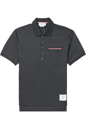 Thom Browne Rwb Pocket Trim Piqué Polo