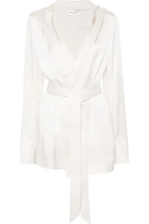 Saint Laurent Self-tie hooded jacket