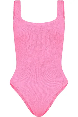 Hunza G Ruched scoop-back swimsuit