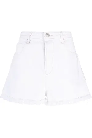 Isabel Marant Lesia frayed denim shorts