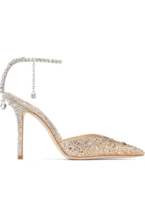 Jimmy Choo Saeda 100mm crystal-embellished pumps
