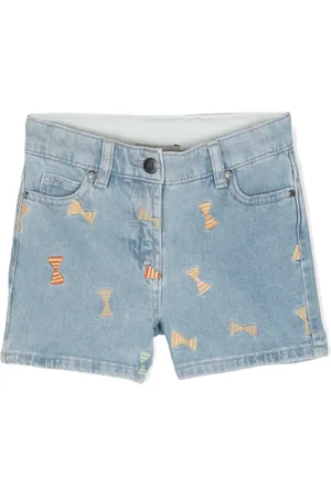 Stella McCartney Embroidered-motif denim shorts