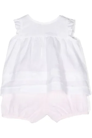Il gufo Semi-sheer linen dress set