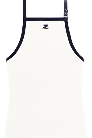 Courrèges Buckle contrast tank top