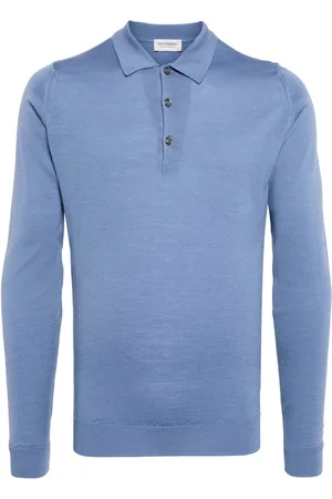 JOHN SMEDLEY Long-sleeve wool polo shirt