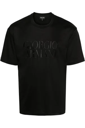 Giorgio Armani Logo-embroidered cotton T-shirt