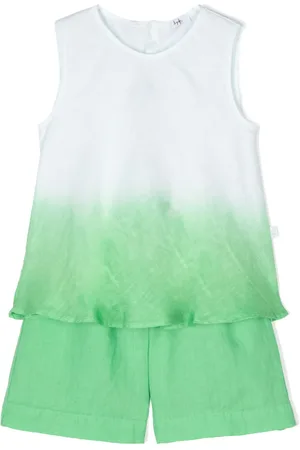 Il gufo Chambray ombré shorts set