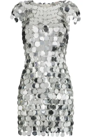 Paco rabanne Sequin chain-disc mini dress