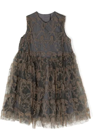 JNBY by JNBY Tulle embroidered sleeveless dress