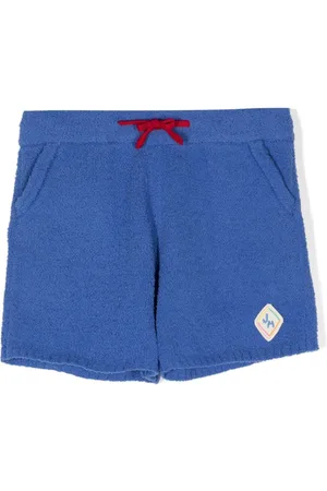 Jelly Mallow Logo-appliquéd bouclé shorts