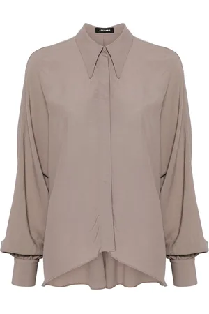 Styland Batwing-style crepe shirt