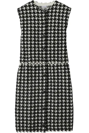 Burberry Houndstooth-pattern sleeveless minidress