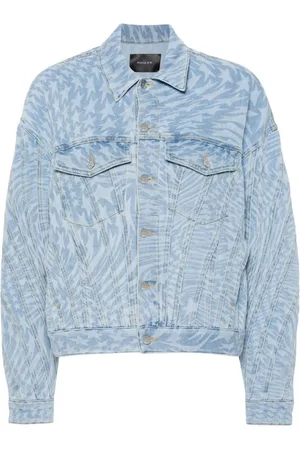 MUGLER Star-print denim jacket