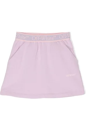 OFF-WHITE Logo-waistband cotton miniskirt