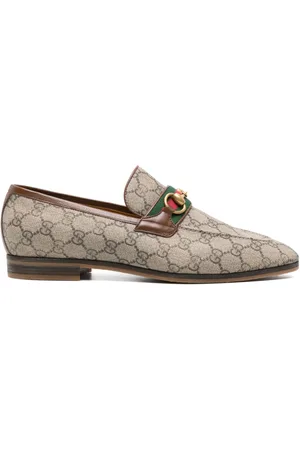 Gucci Horsebit GG-canvas loafers