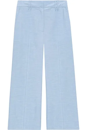 Ganni Mélange-effect tailored trousers