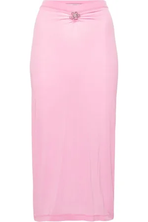 MACCAPANI Over flower-charm midi skirt
