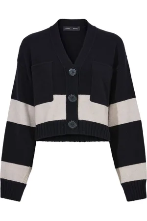 Proenza Schouler Sofia striped wool-blend cardigan