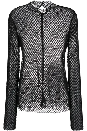 Totême Diamond-lace sheer top