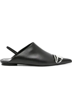 Diesel Logo-plaque leather pumps