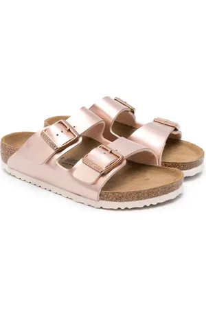 Birkenstock Arizona metallic flip flops