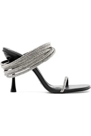 Simkhai Infinity 90mm crystal-embellished leather sandals