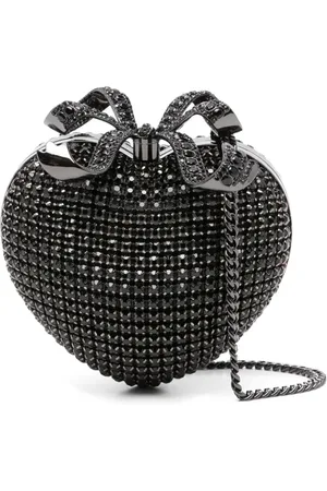 Self-Portrait Crystal heart clutch