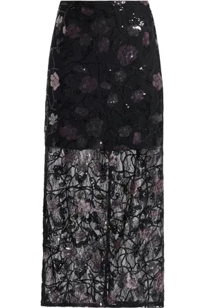 ROTATE Lace midi skirt