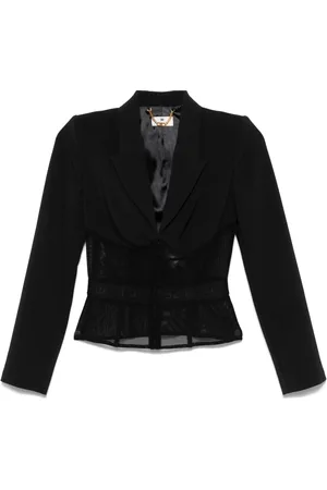 Elisabetta Franchi Panelled tulle blazer
