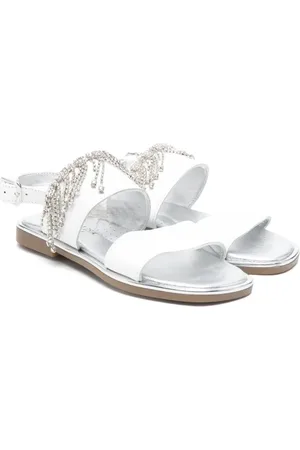 MONNALISA Crystal-fringes sandals