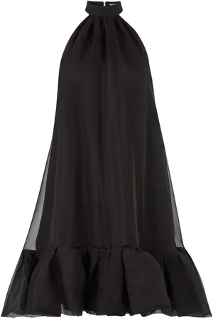 Nina Ricci Peplum-hem halterneck mini dress