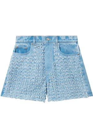 Stella McCartney Textured denim shorts