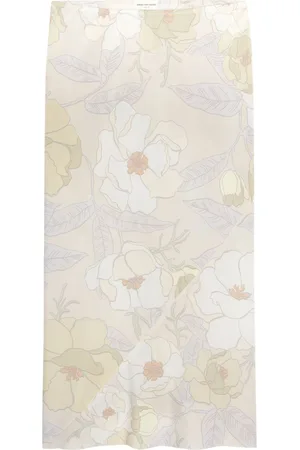 DRIES VAN NOTEN Printed silk midi skirt