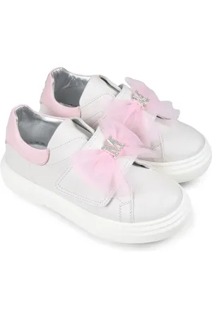 MONNALISA Rhinestone-logo sneakers