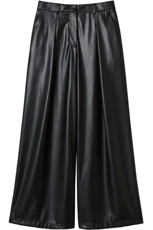 Twin-Set Wide-leg faux-leather trousers