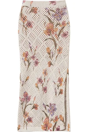 Twin-Set Floral-print midi skirt