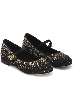 Dolce & Gabbana Crystal-embellished ballerina shoes