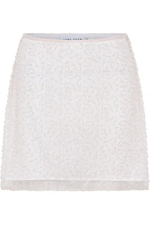 Anna Quan Embroidered beaded A-line miniskirt