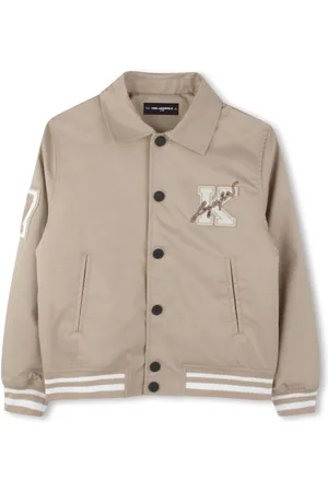 Karl Lagerfeld Logo-patch bomber jacket
