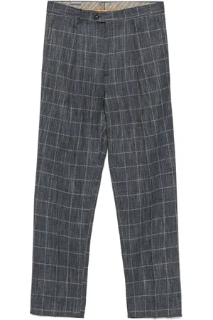 Etro Windowpane-pattern trousers