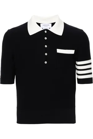 Thom Browne 4-Bar knitted polo shirt