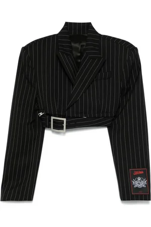 Jean Paul Gaultier Pinstriped cropped blazer