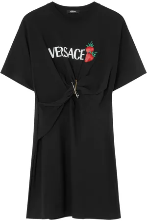 VERSACE Safety Pin embroidered T-shirt dress