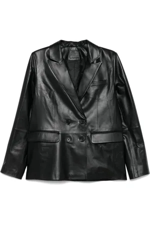 DESA 1972 Double-breasted leather blazer
