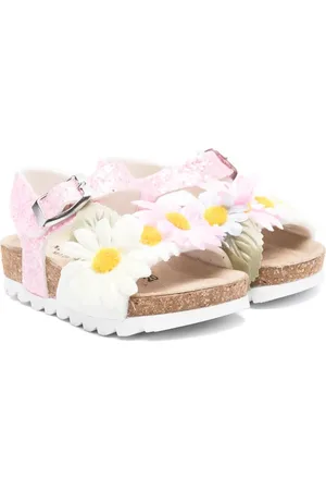 MONNALISA Floral-appliqué sandals
