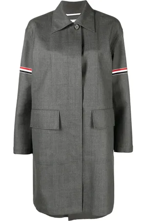 Thom Browne RWB-stripe twill coat